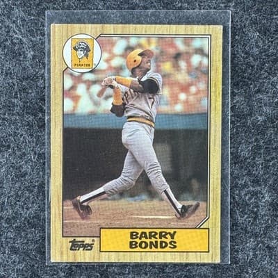 1987 Topps Barry Bonds Rookie Card #320 Pittsburgh Pirates RC