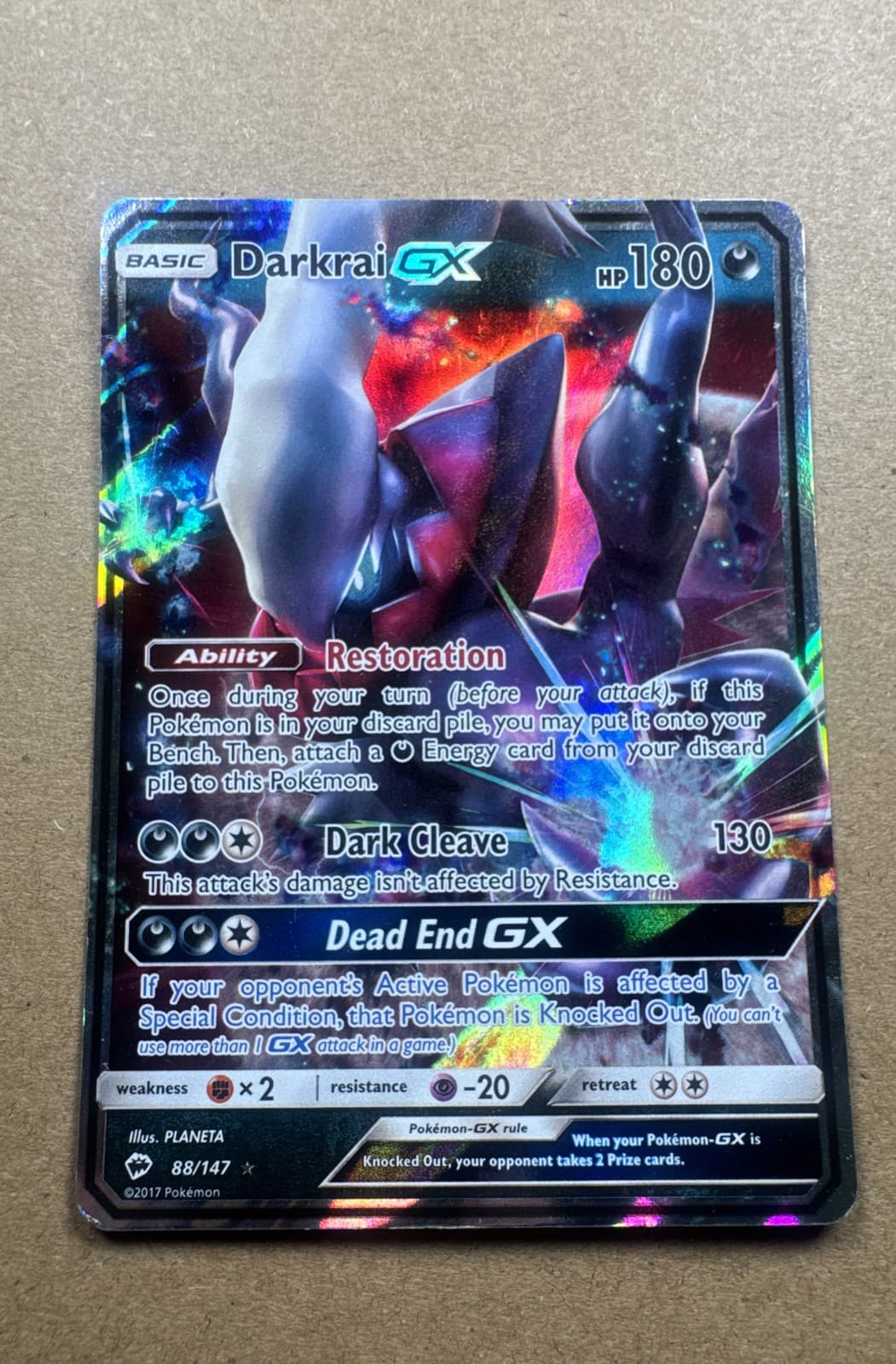 Darkrai GX 88/147 Sm-Burning Shadows Holo