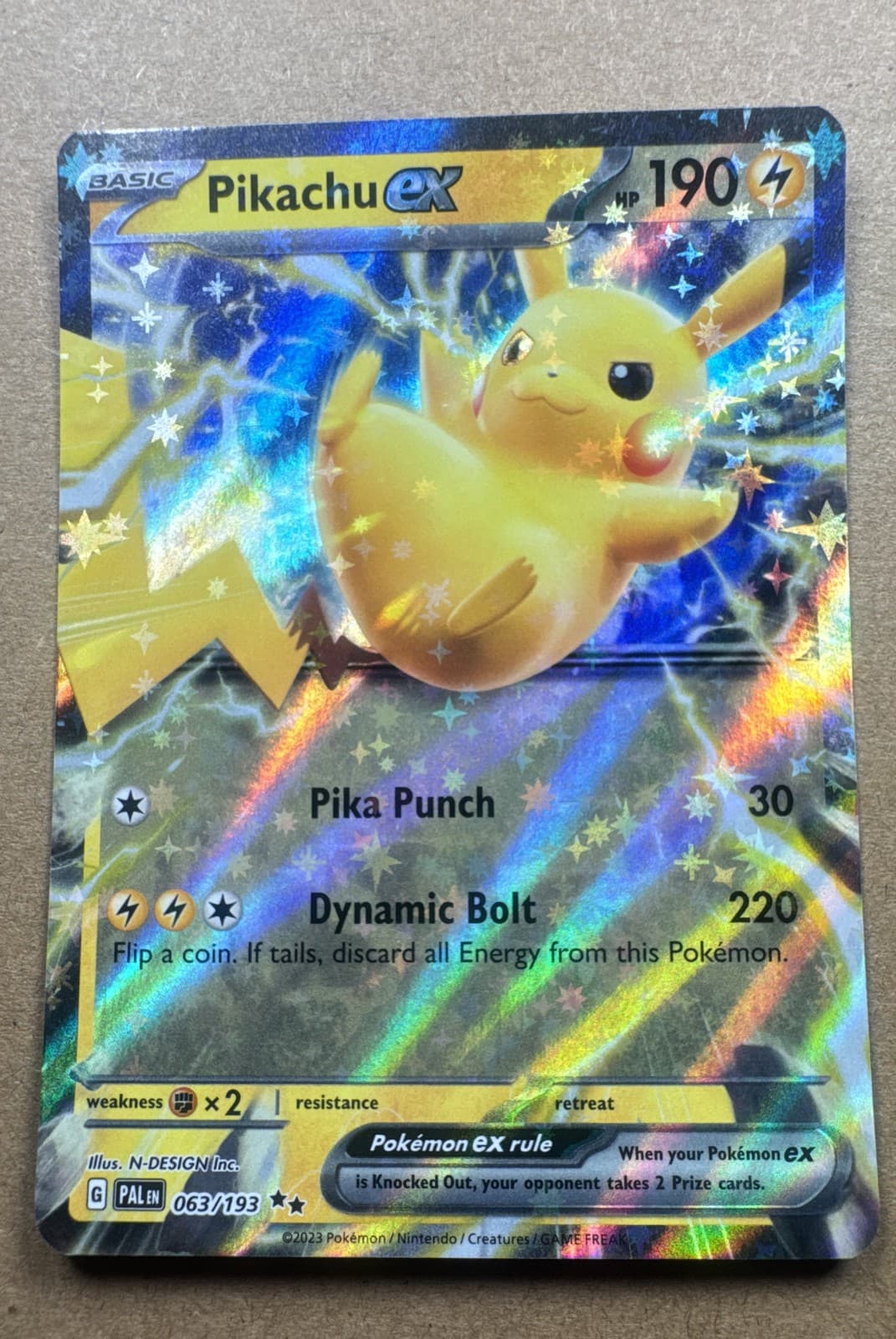 Pikachu ex 063/193 Sv02: Paldea Evolved Holo