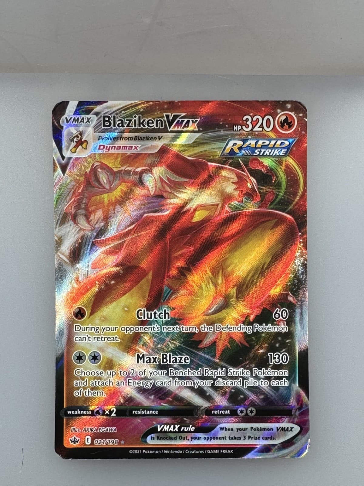 Blaziken VMAX 021/198 Swsh06: Sword & Shield - Chilling Reign Holo
