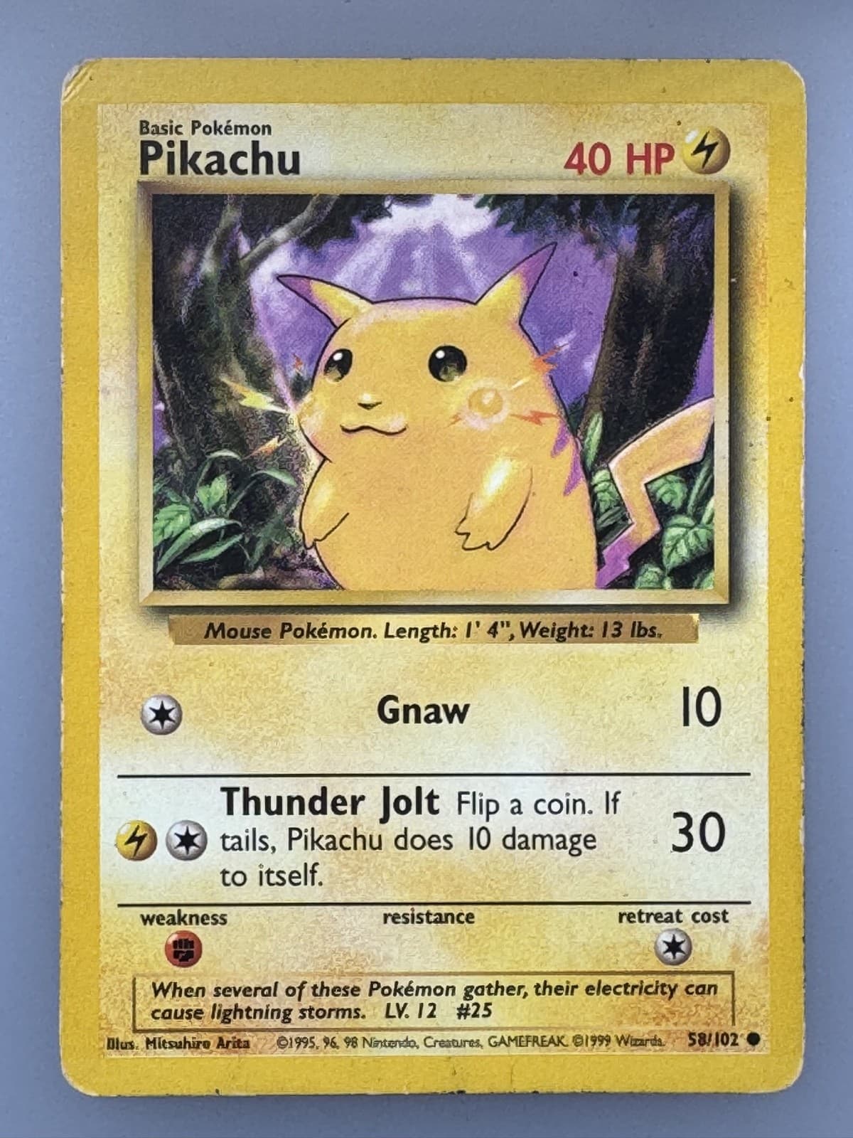 Pikachu 058/102 Base Set Regular