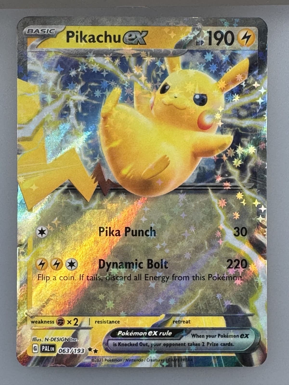 Pikachu ex 063/193 Sv02: Paldea Evolved Holo