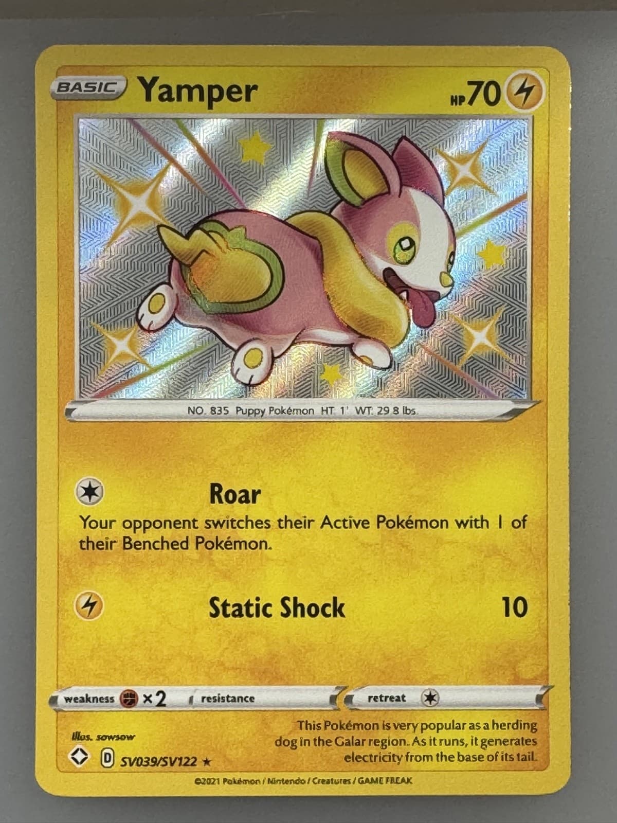 Yamper SV039/SV122 Shining Fates: Shiny Vault Holo