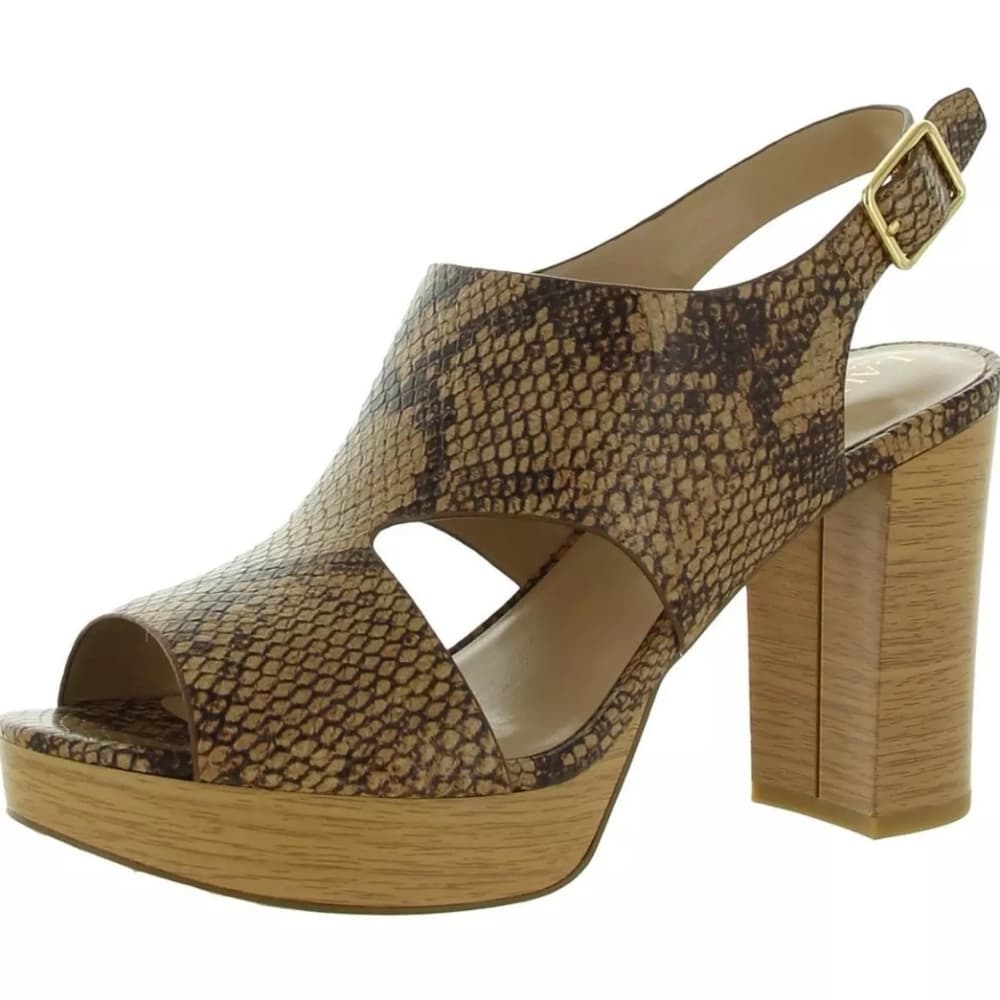 NIB Lauren Ralph Lauren Feona Leather Platform Sandals Shoes 8