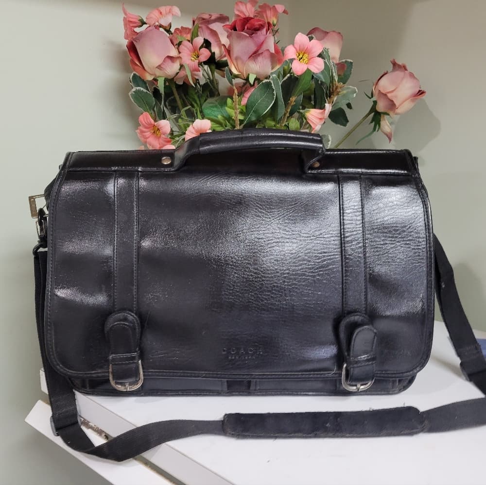 Flash Sale COACH leather attachet brief case Laptop, files etc Gorgeous many