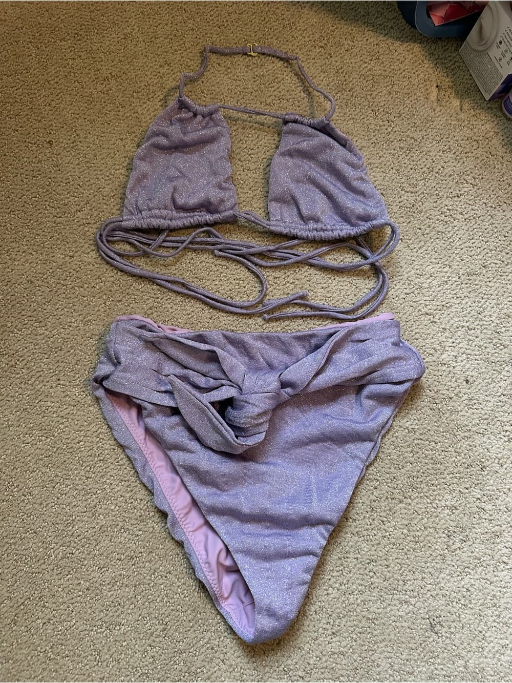 Montce Brazil Paula sparkle purple bikini set