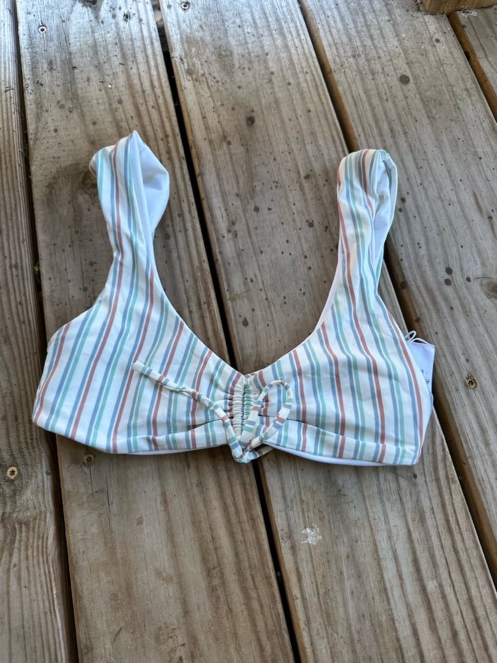 NWOT L*Space Frida striped bikini top