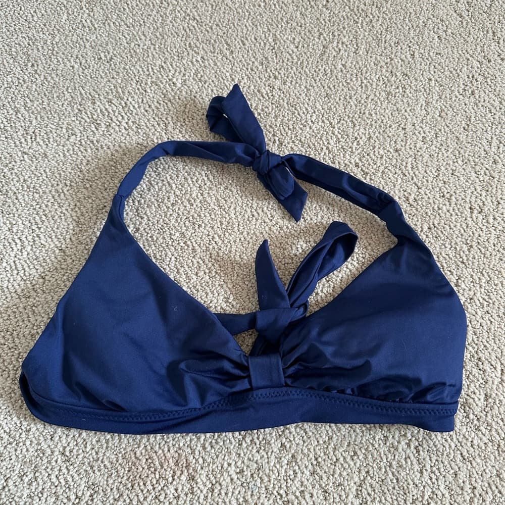 Becca halter bikini top navy