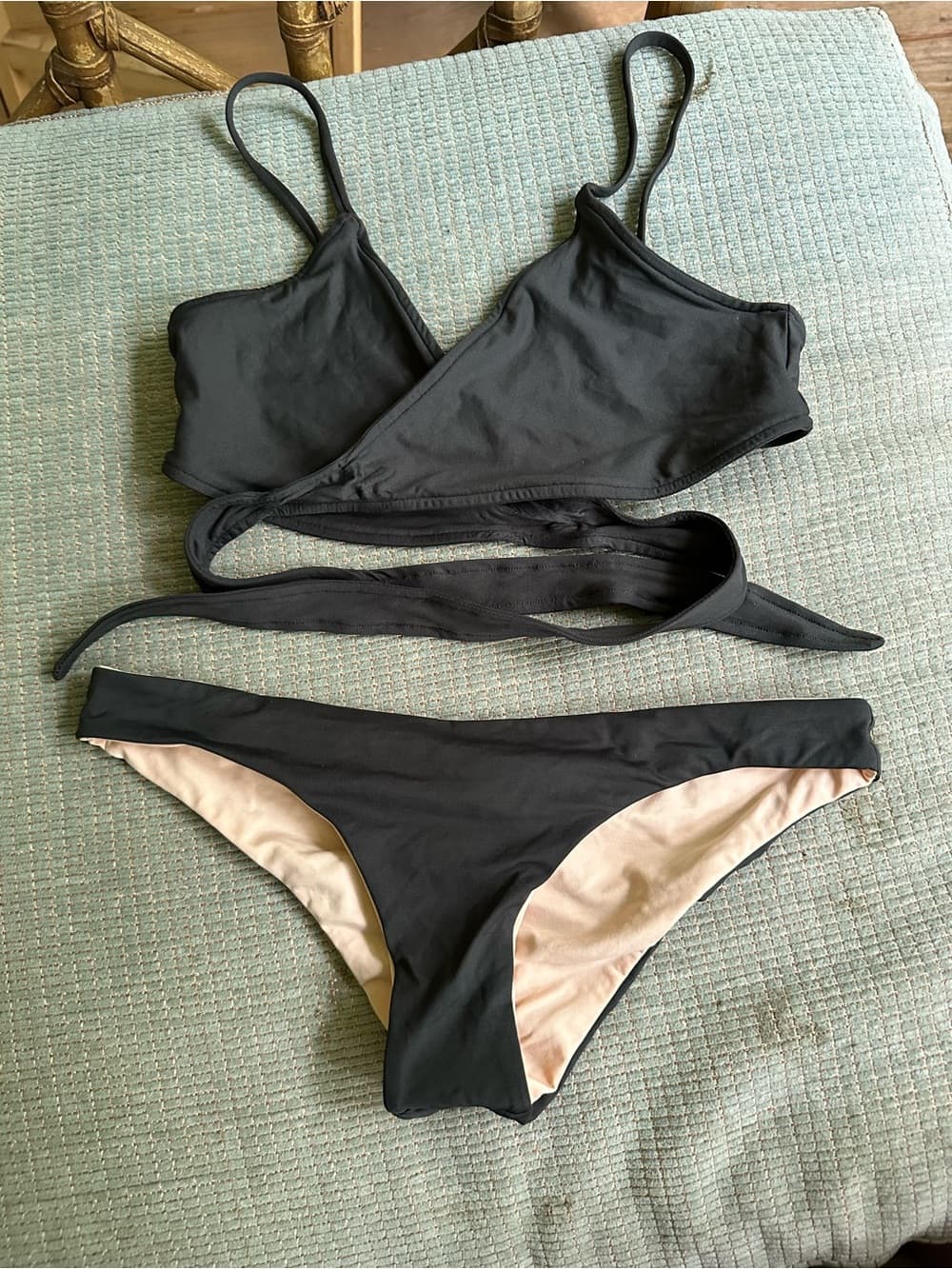 NWOT L*Space Chloe bikini set grey extra small