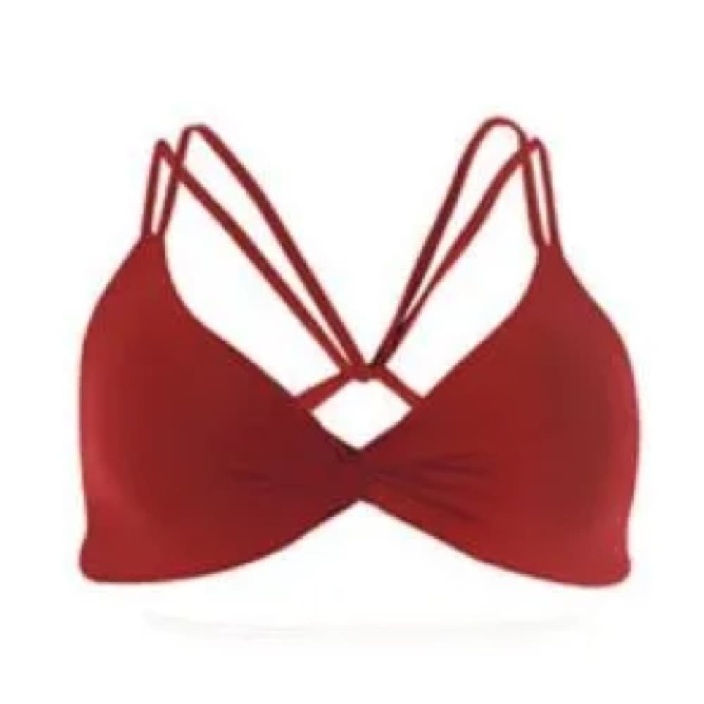 NWOT L*Space Hartley bikini top redwood