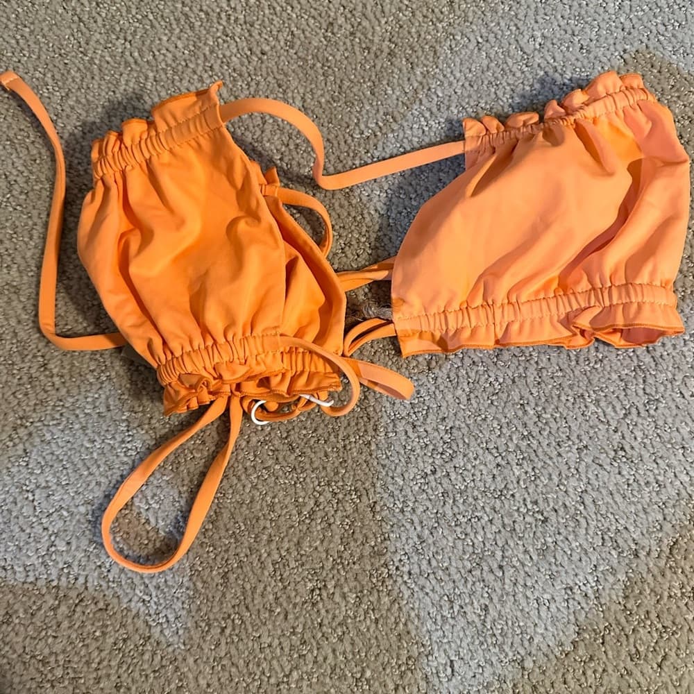 NWT Toast x Free People bandeau bikini top Nectarine