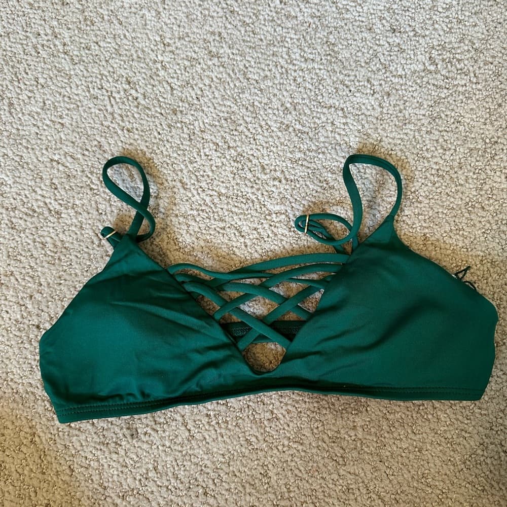 NWOT L*Space Jaime bikini top emerald green