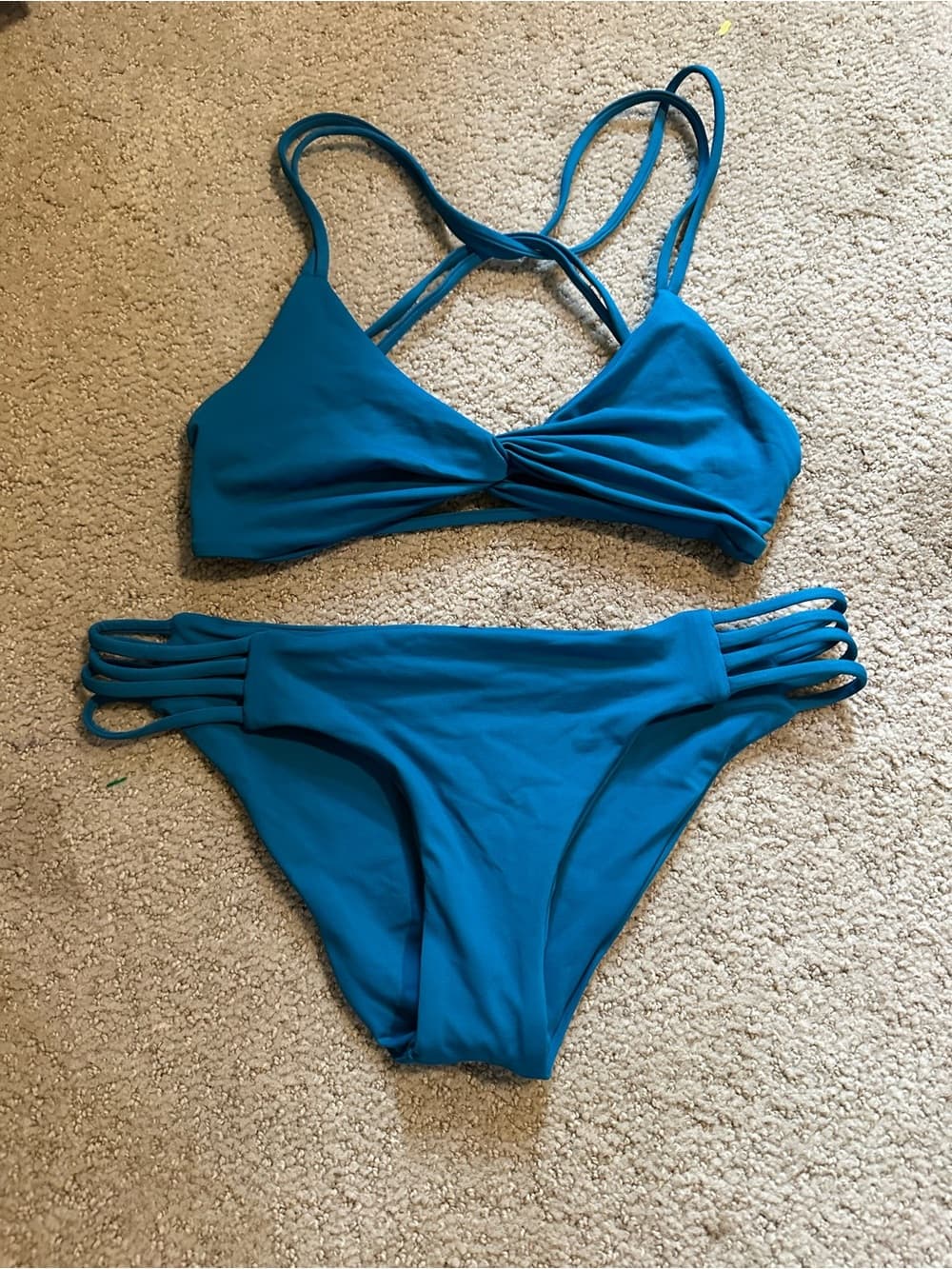NWOT L*Space Hartley bikini set teal