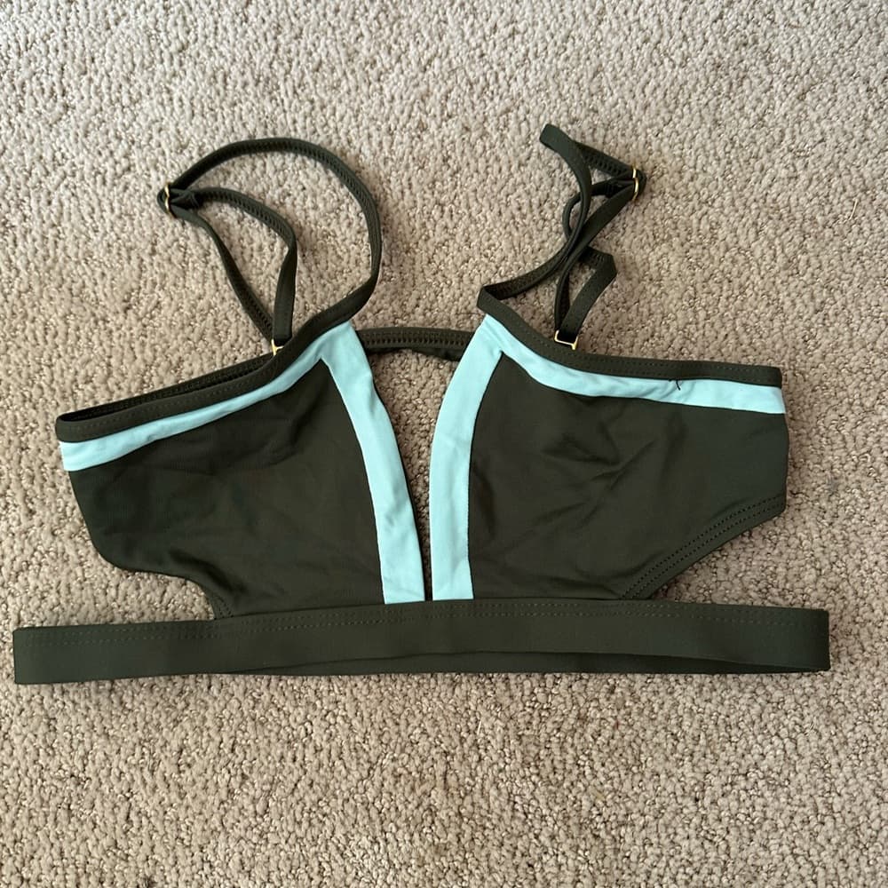 NWOT L*Space Platinum bikini top green