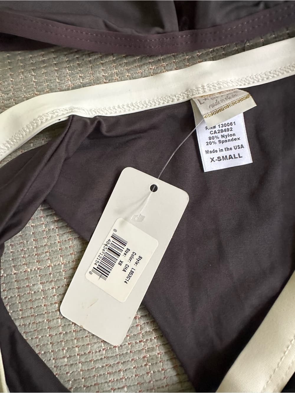 NWT L*Space bikini set grey extra small