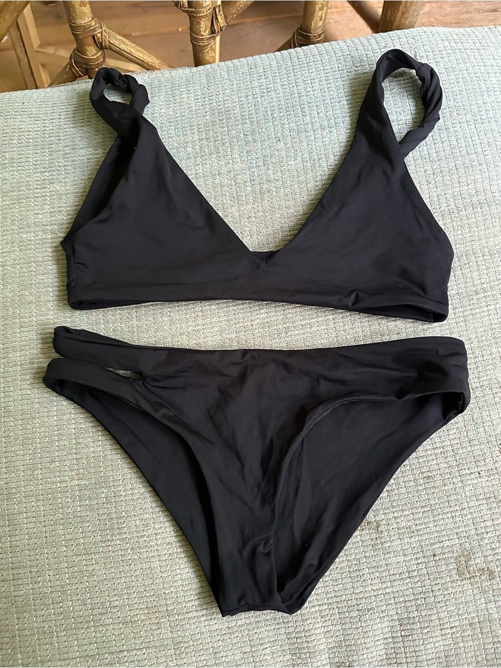 NWOT L*Space Breakers bikini set black extra small