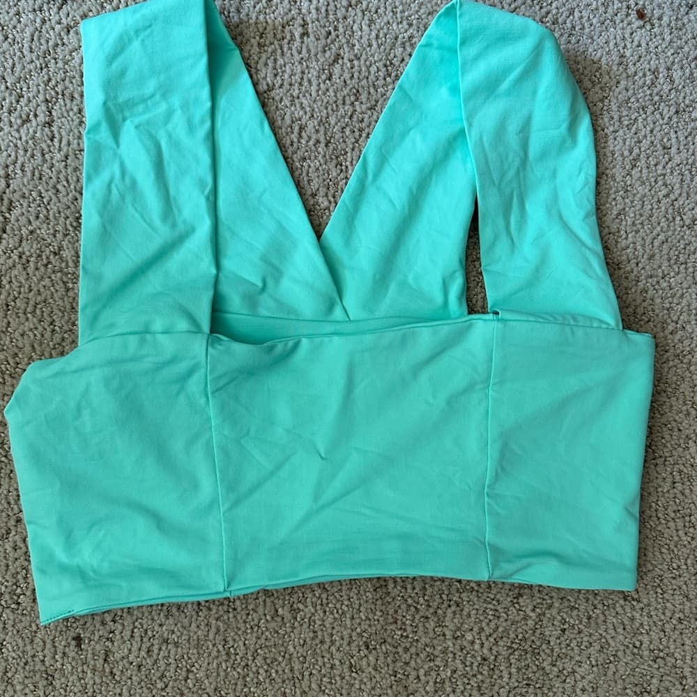 NWOT L*Space Parker bikini top seafoam green