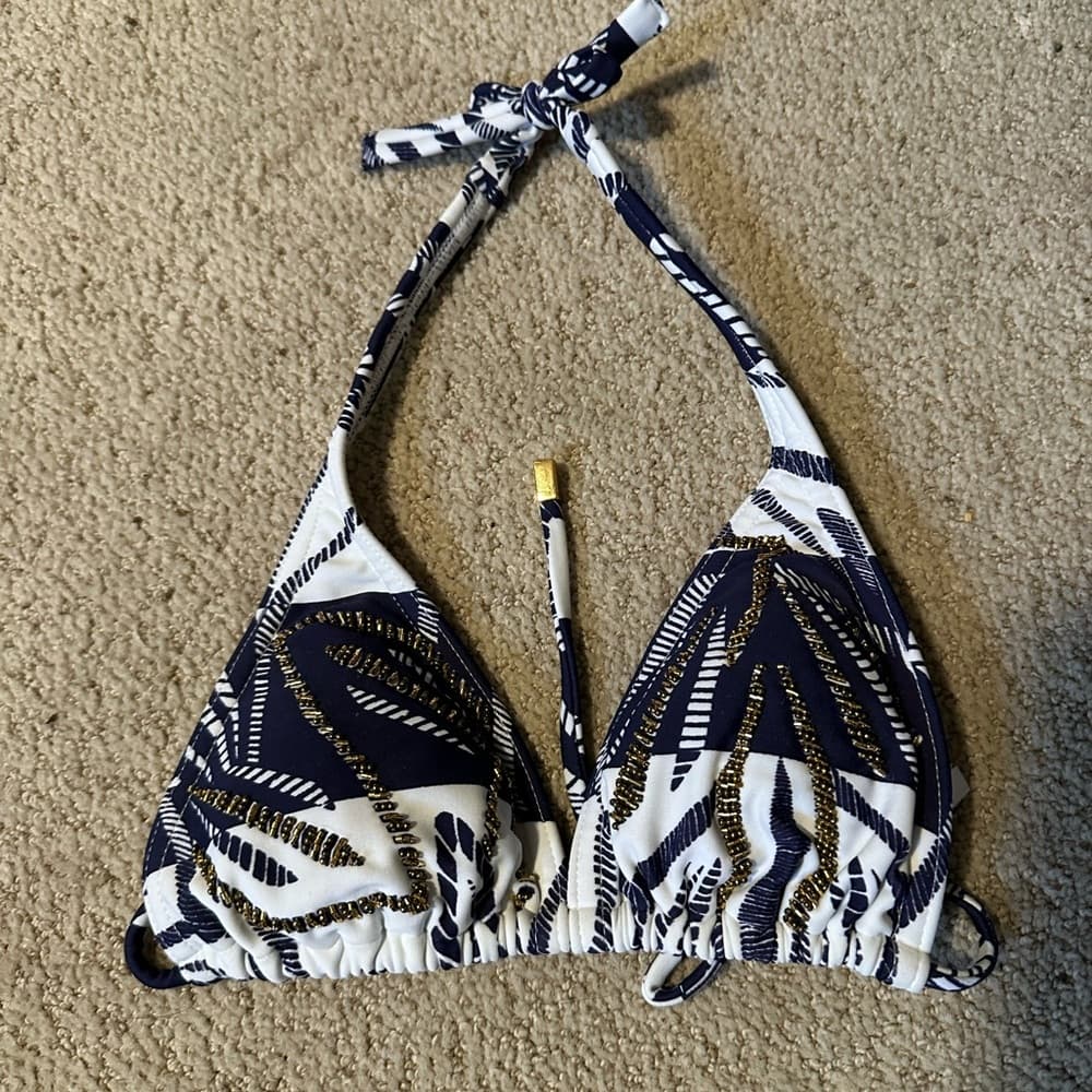 Vix Paula Hermanny Una Bia tube beaded bikini top small