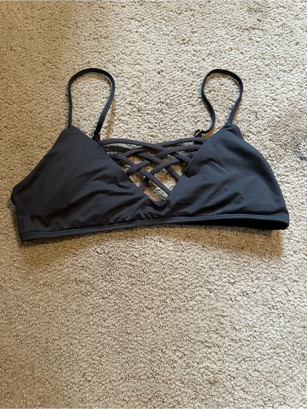 NWOT L*space Jaimie bikini top grey