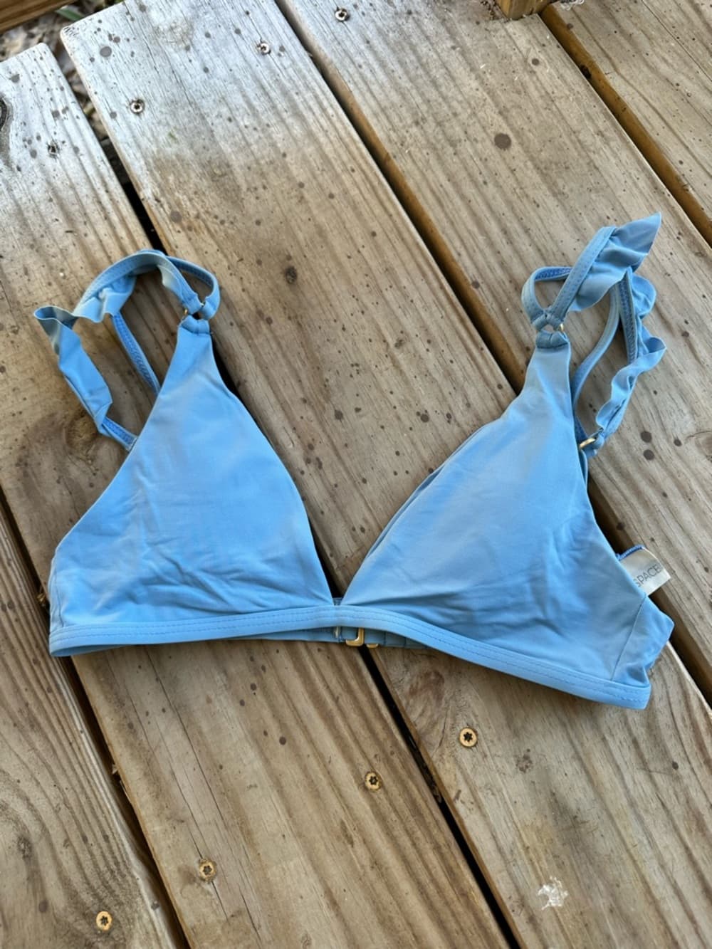 NWOT L*Space Kingsley bikini top ocean blue
