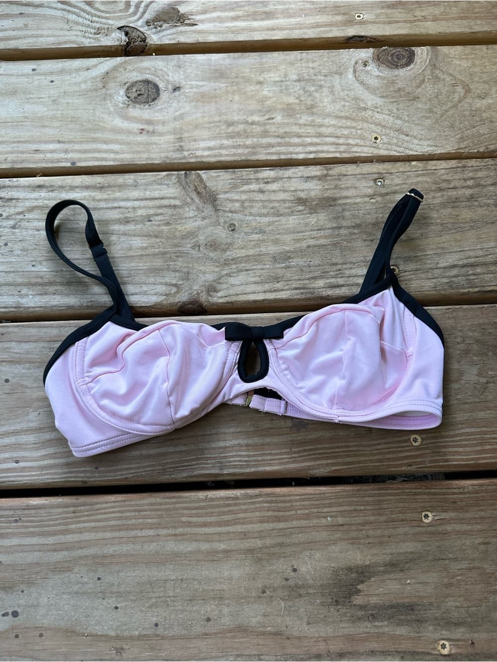 Kate Spade Underwire bikini top pink black