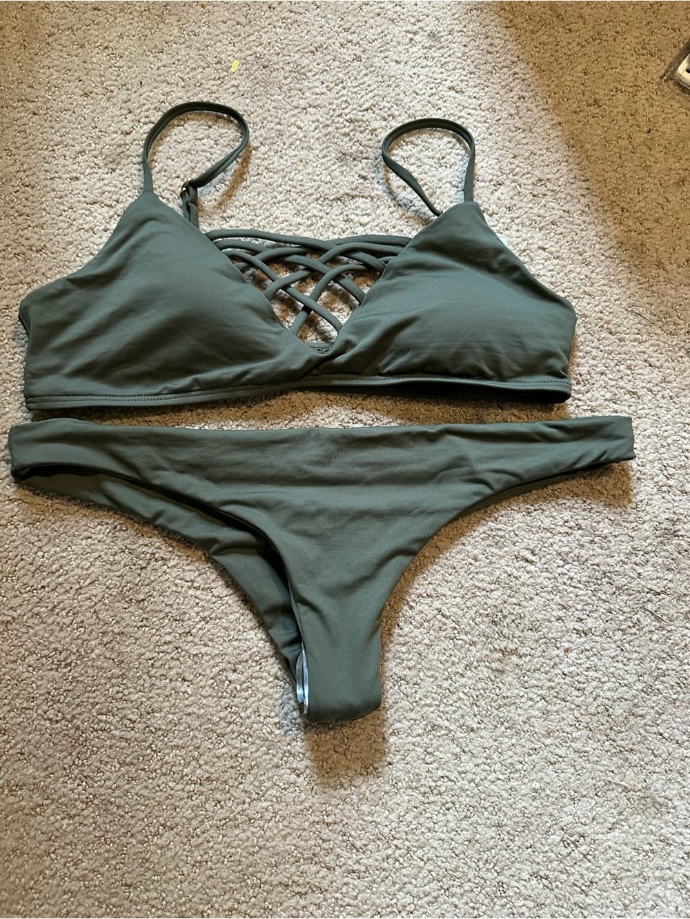 NWOT L*Space Jaimie bikini set green large