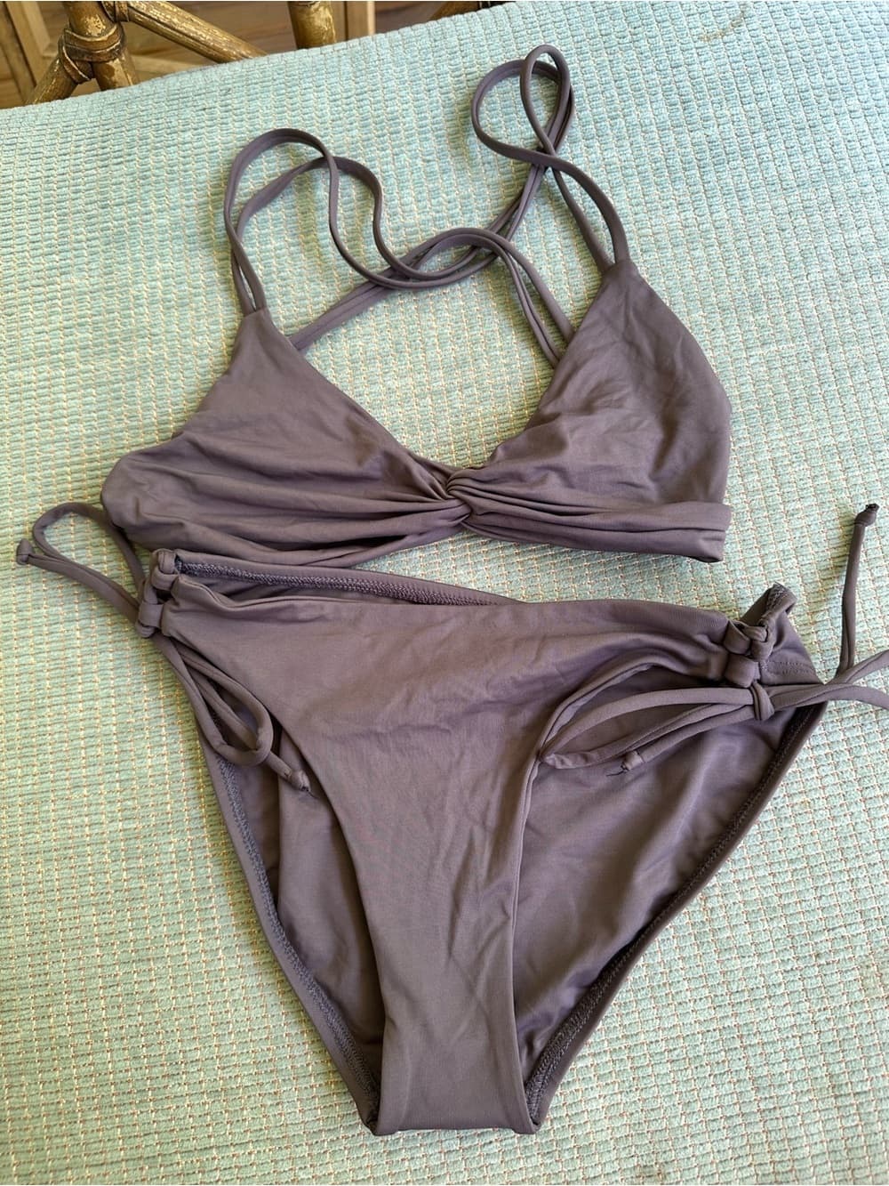 NWOT L*Space Hartley bikini set grey small