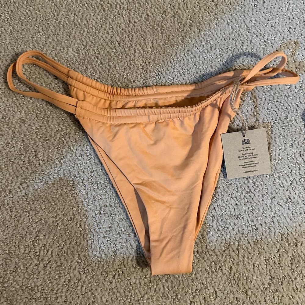 NWT Toast x Free People tunnel bikini bottoms sandstone