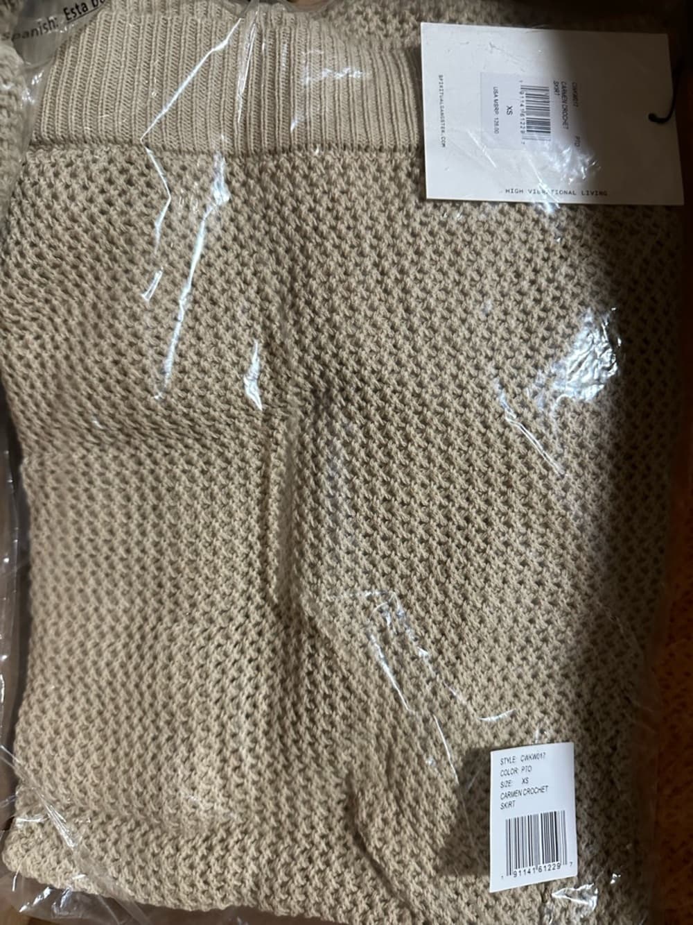 NWT Spiritual Gangster Carmen maxi crochet skirt Palo Santo