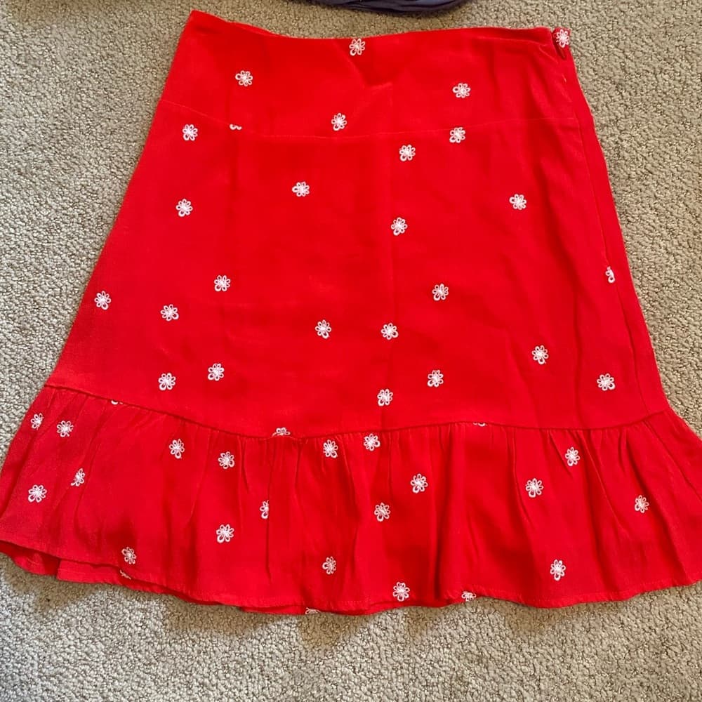 For Love and Lemons Revolve Chiquita skirt Cherry