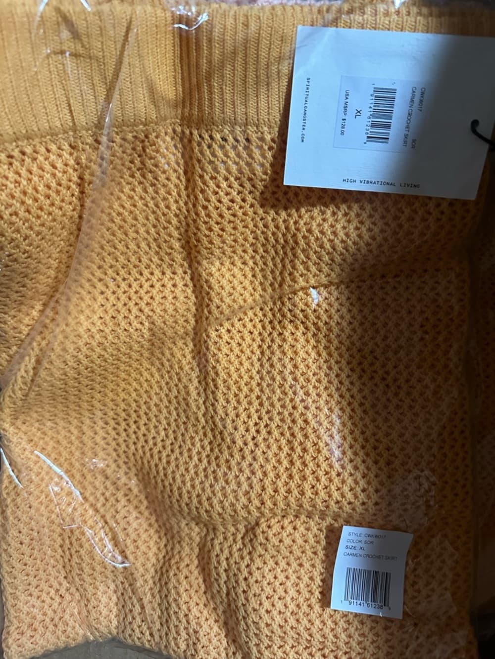 NWT Spiritual Gangster Carmen maxi crochet skirt Sorbet