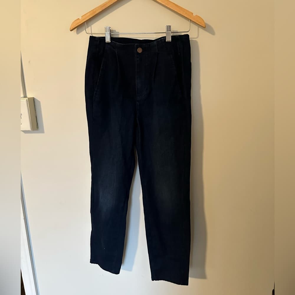 Eileen Fisher Organic Cotton Stretch Tapered pants utility blue