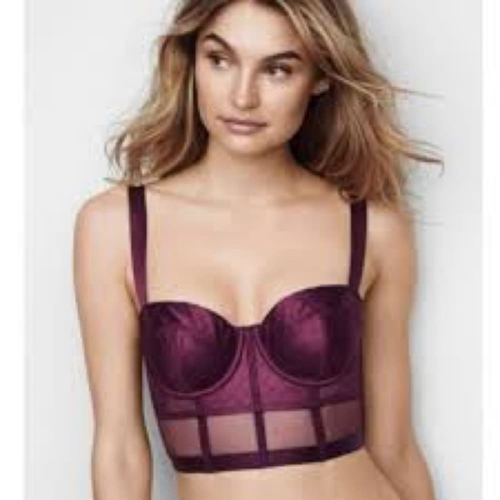 NWT Victoria’s Secret balconette long line bra burgundy