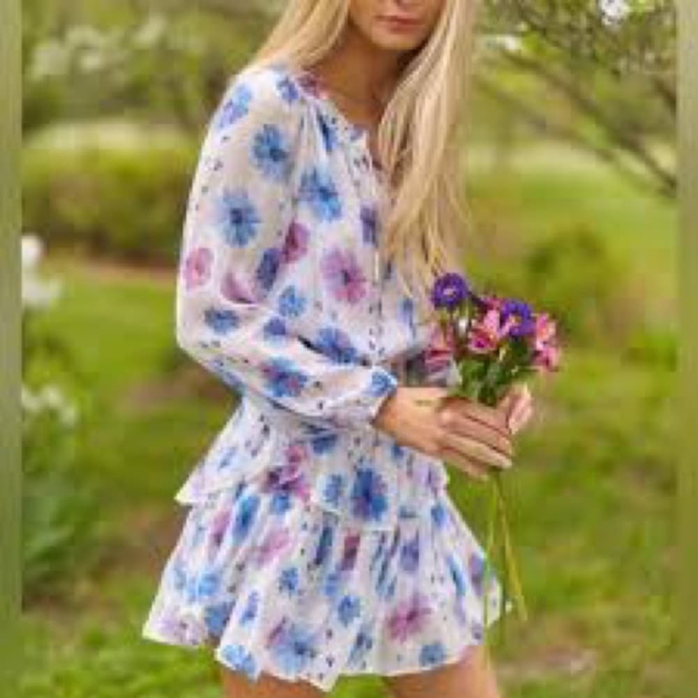 LoveShackFancy Popover dress Cotton Candy small