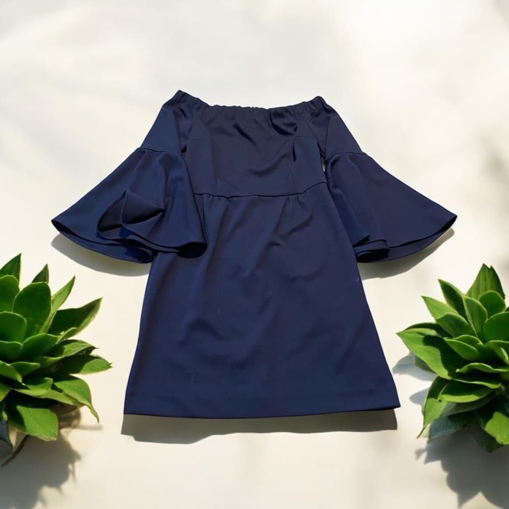 Trina Turk Miley dress navy 2