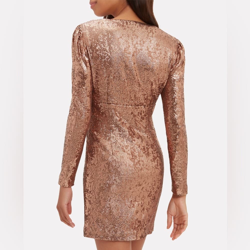 Intermix Hilary rose gold dress