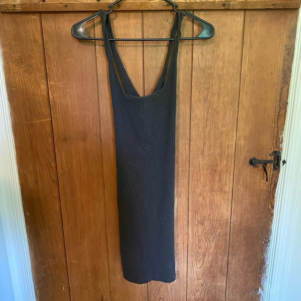 NWT Project Social T Chrissy Cross dress charcoal grey