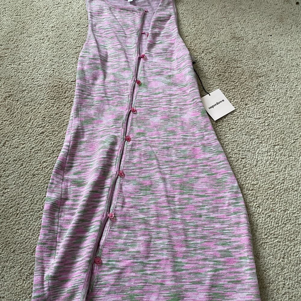 NWT Superdown Zariah Dress pink multi small