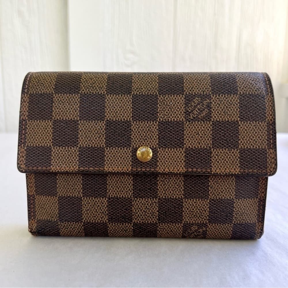 Authentic Damier Ebene Porte Tresor Etui Papiers Wallet
