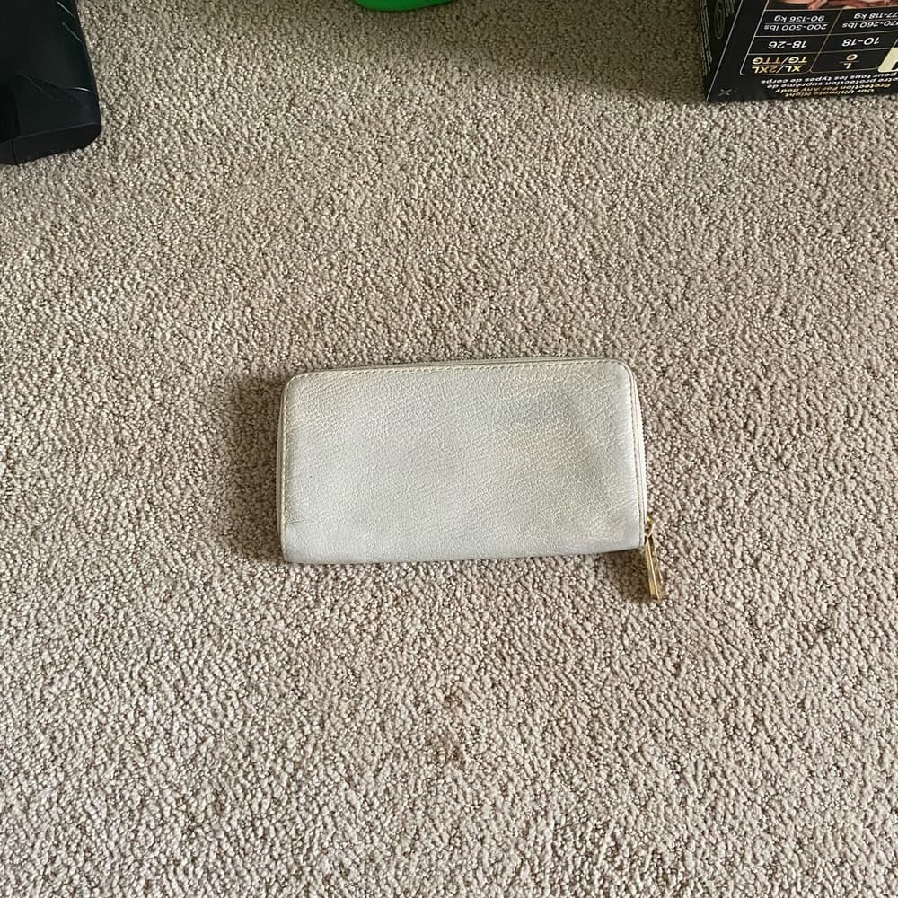 Louis Vuitton Suhali leather long zippy wallet off white gold