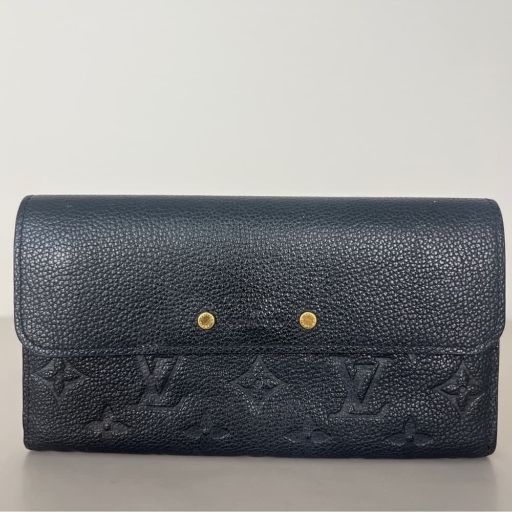 Authentic Louis Vuitton Pont Neuf Wallet black gold