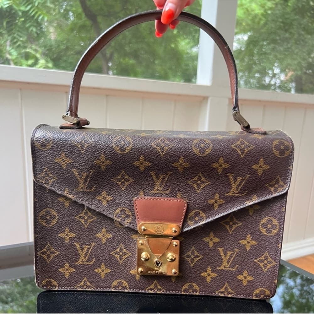 Authentic Vintage Louis Vuitton Concorde handbag classic monogram canvas