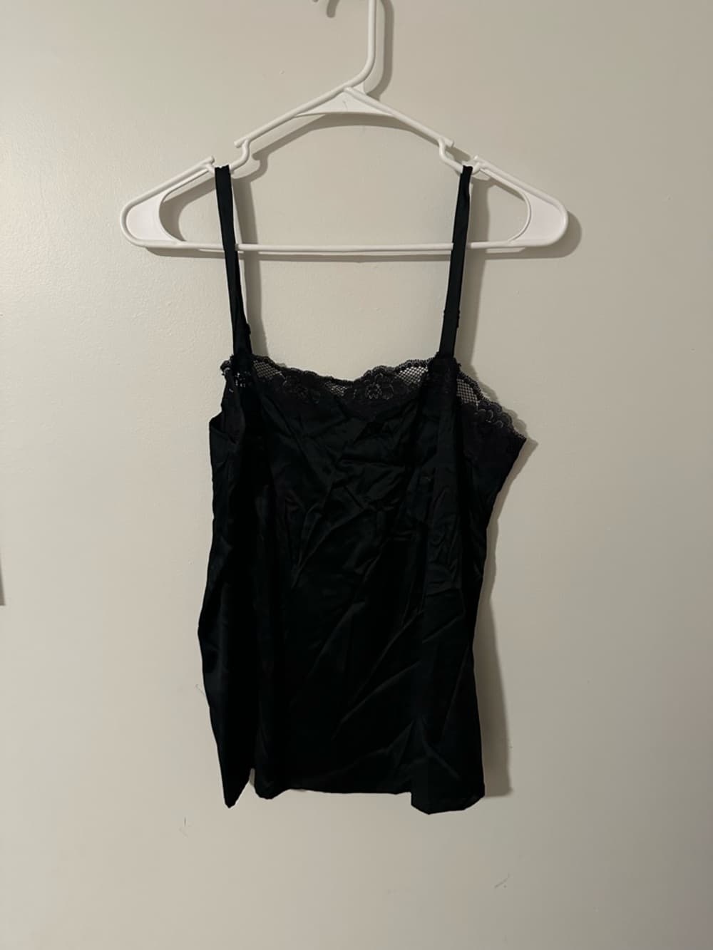 Chico’s silk lace trim cami black