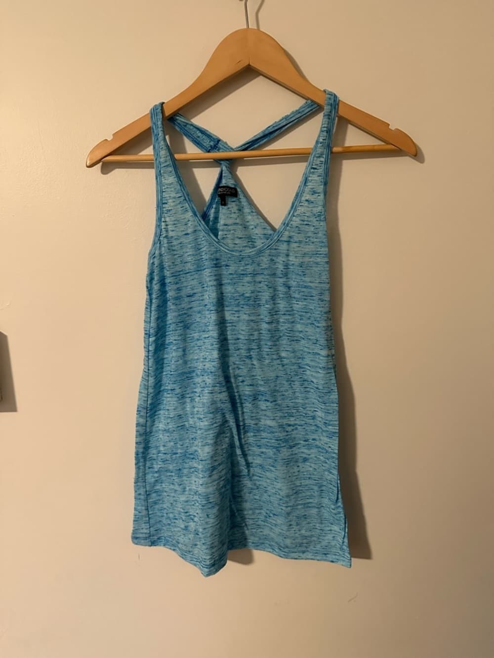 Beyond Yoga racerback space dye tank blue