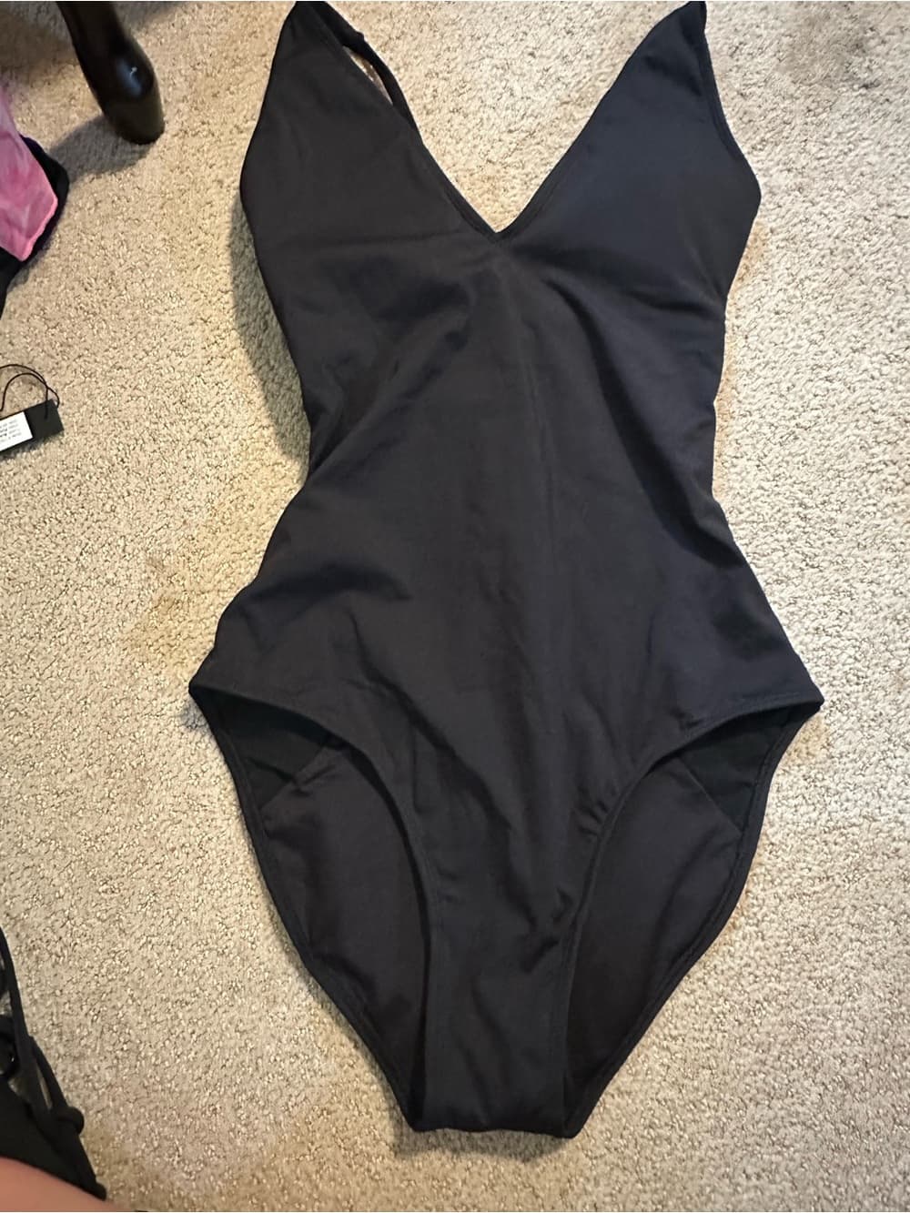 NWT TA3 Plungey one piece swimsuit black extra large short