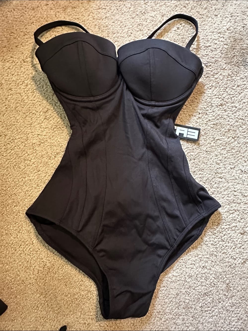 NWT TA3 Pushy one piece swimsuit black xxs short d/dd