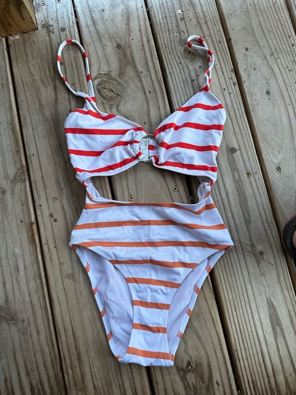 Solid and Striped Esme cutout one piece swimsuit