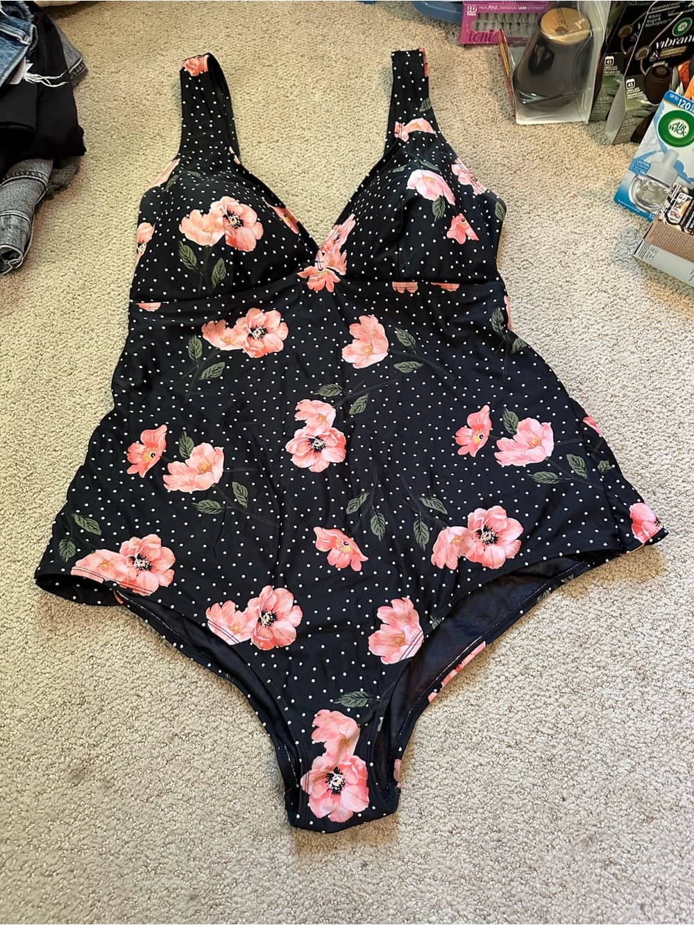 Torrid floral tie front one piece swimsuit