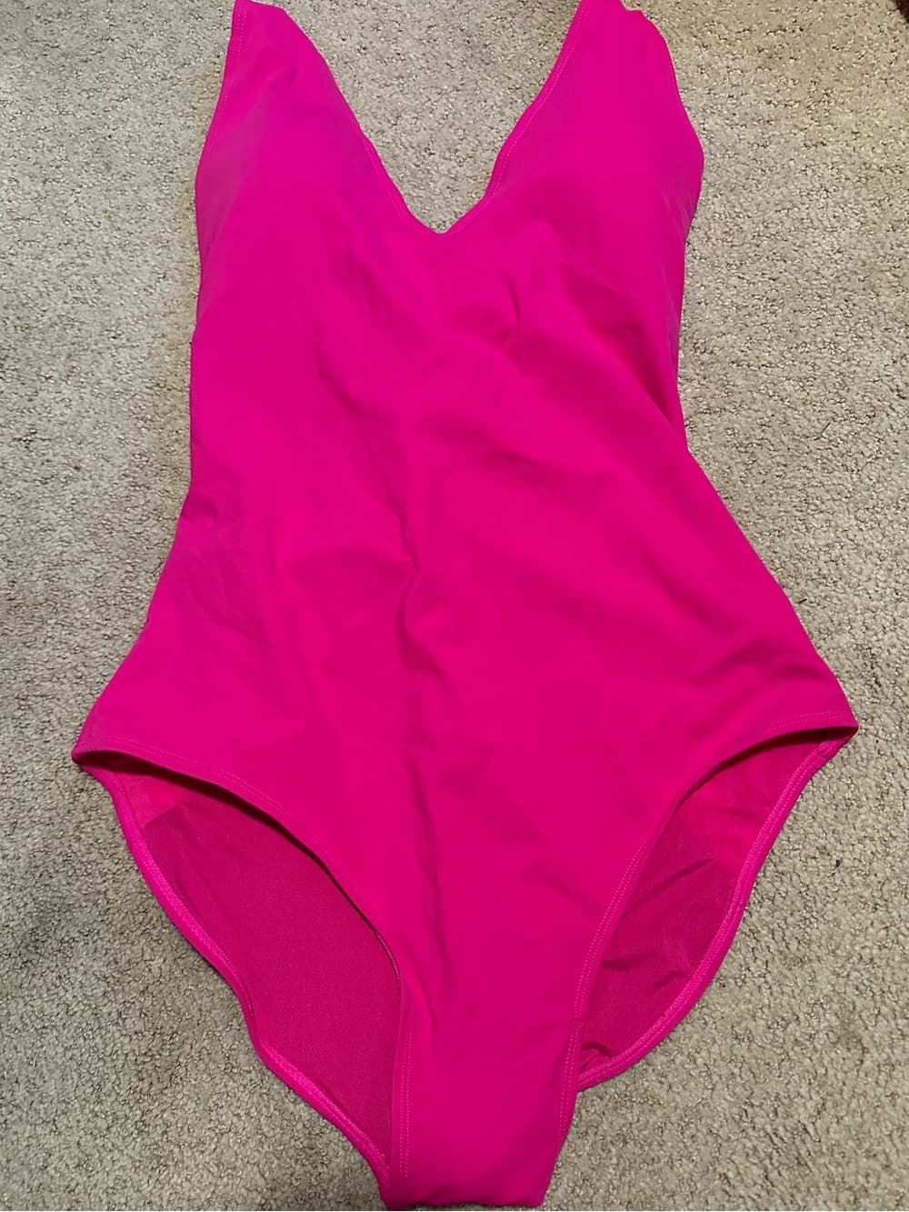 NWT TA3 Plungey one piece swimsuit pink extra large short