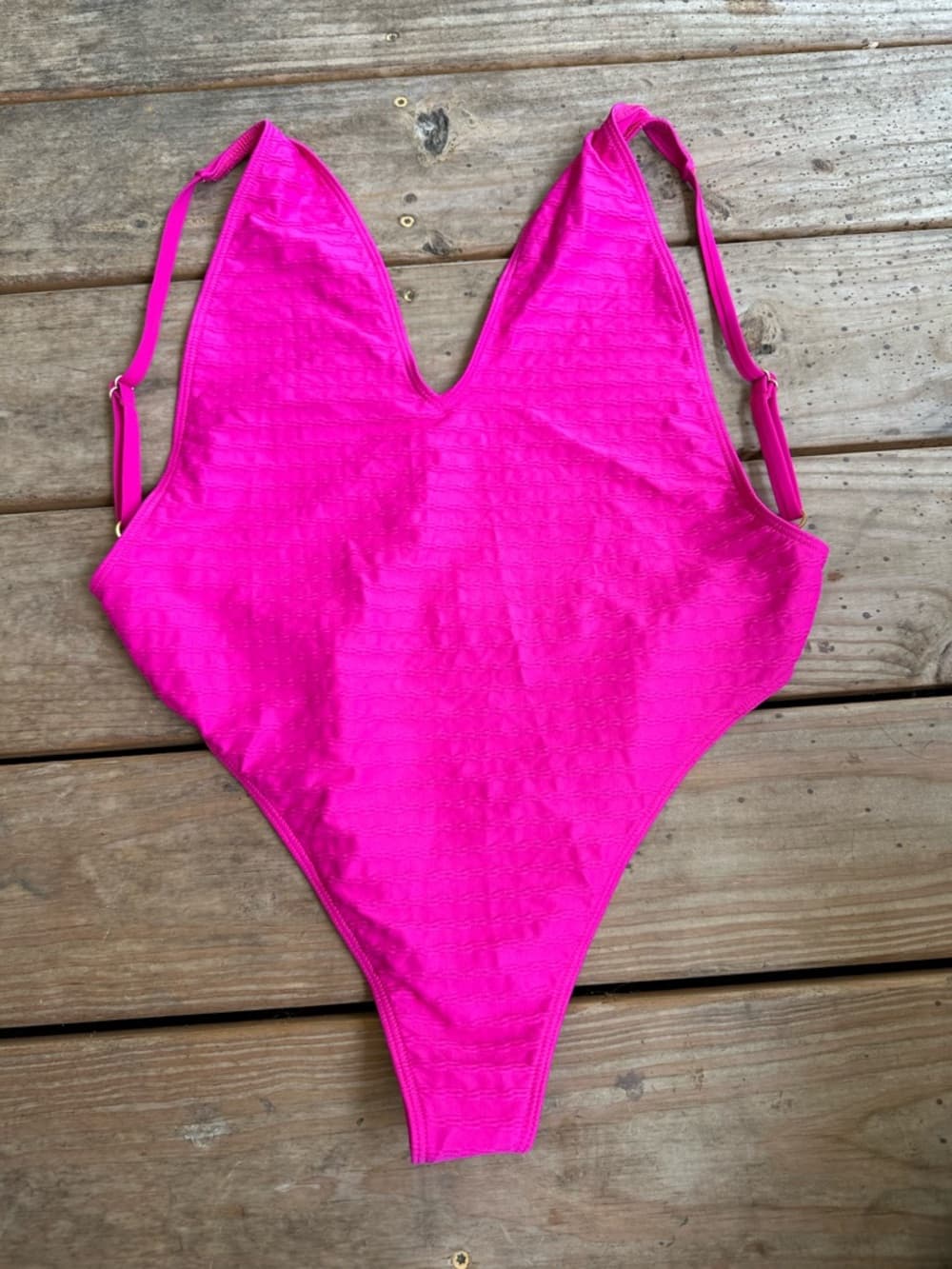 NWOT L*Space Alyssa Bitsy cut one piece swimsuit hot pink